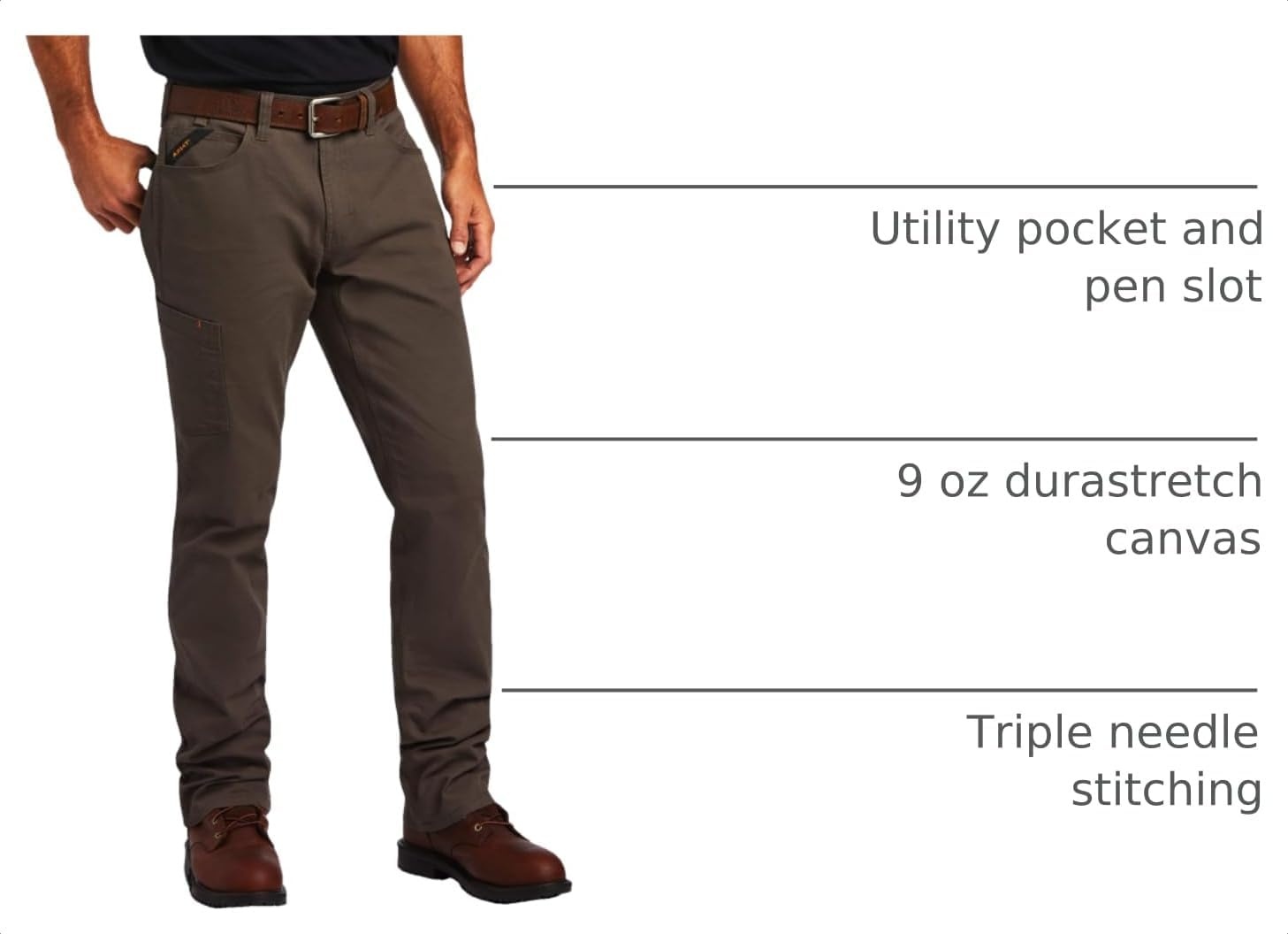 image:imageARIAT Work Rebar M4 Low Rise DuraStretch Made Tough Stackable Straight Leg PantsDeep Forest