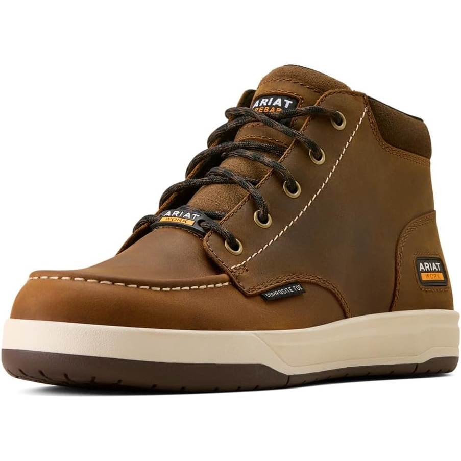 image:imageARIAT Mens Outmatch Mid Composite Toe Work ShoeDistressed Brown