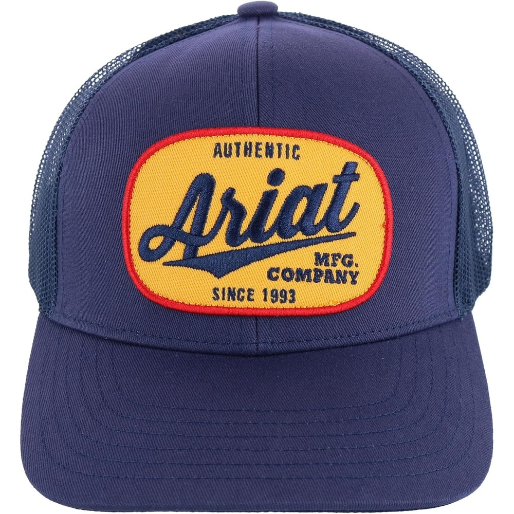 image:imageARIAT Mens Adjustable Snapback Oval Logo Navy Mesh Back Hat