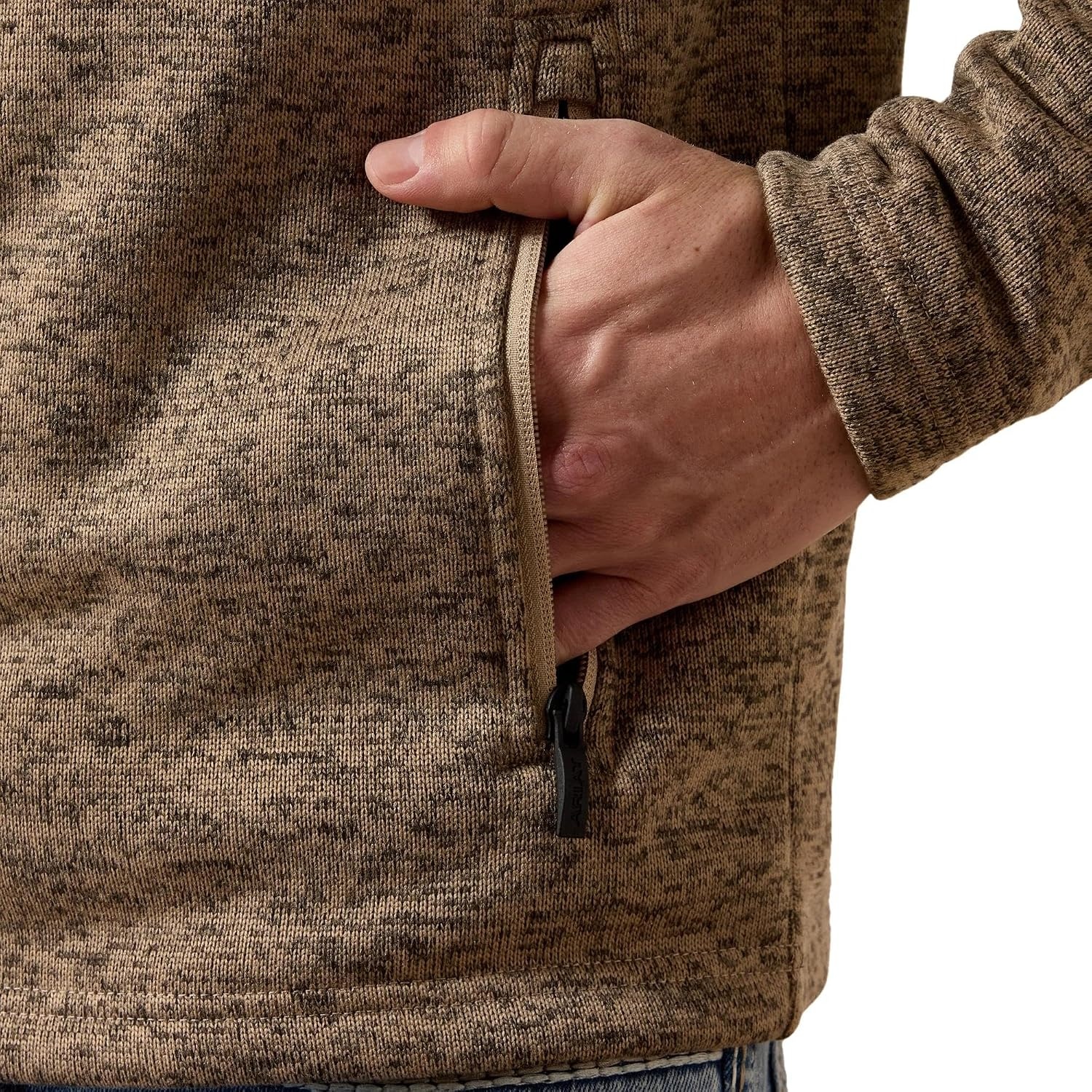 image:imageARIAT Caldwell 14 Zip SweaterSavannah Tan
