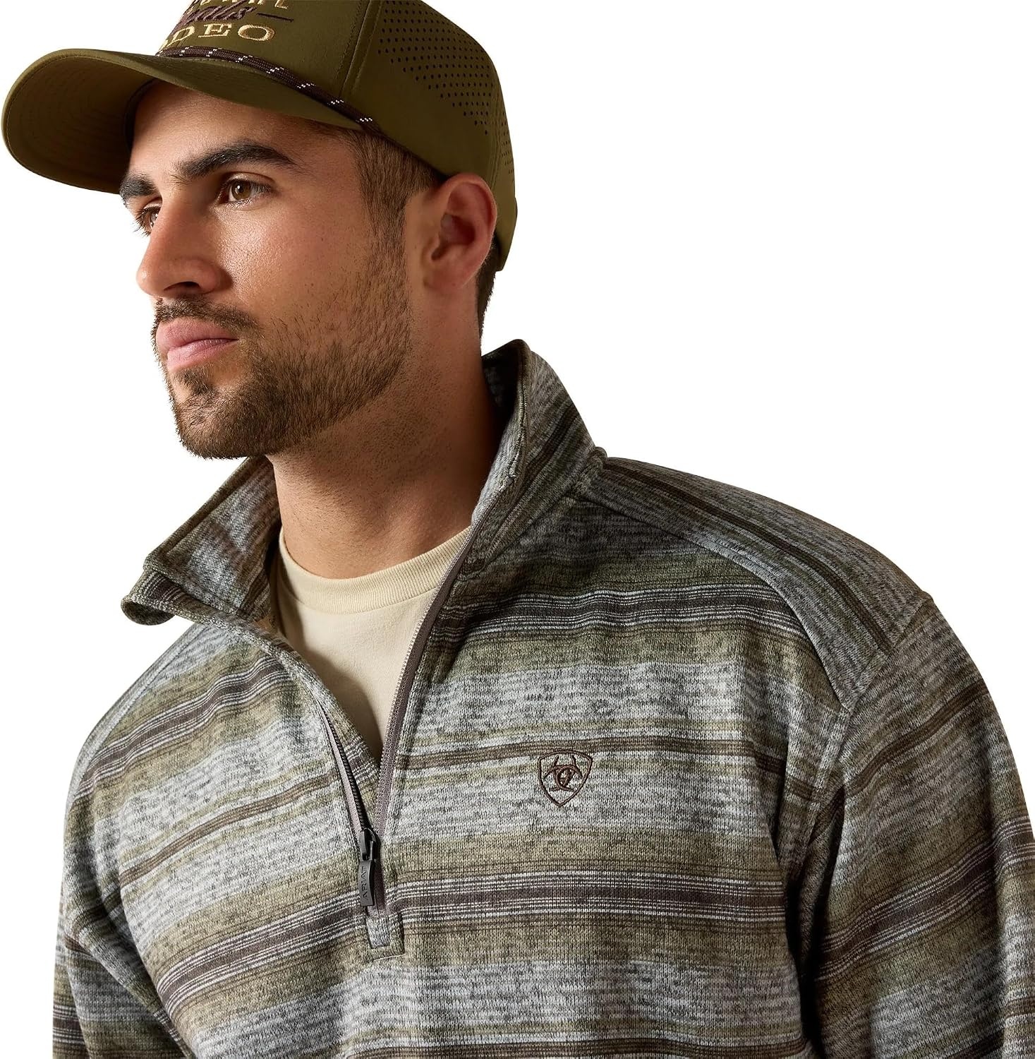 image:imageARIAT Caldwell 14 Zip SweaterStorm Front Serape