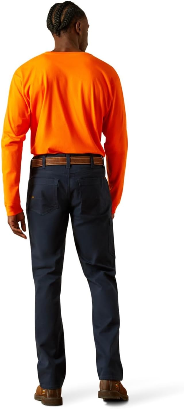 image:imageARIAT Work Mens Rebar M4 Low Rise DuraStretch Made Tough Stackable Straight Leg PantsDark Navy Wash