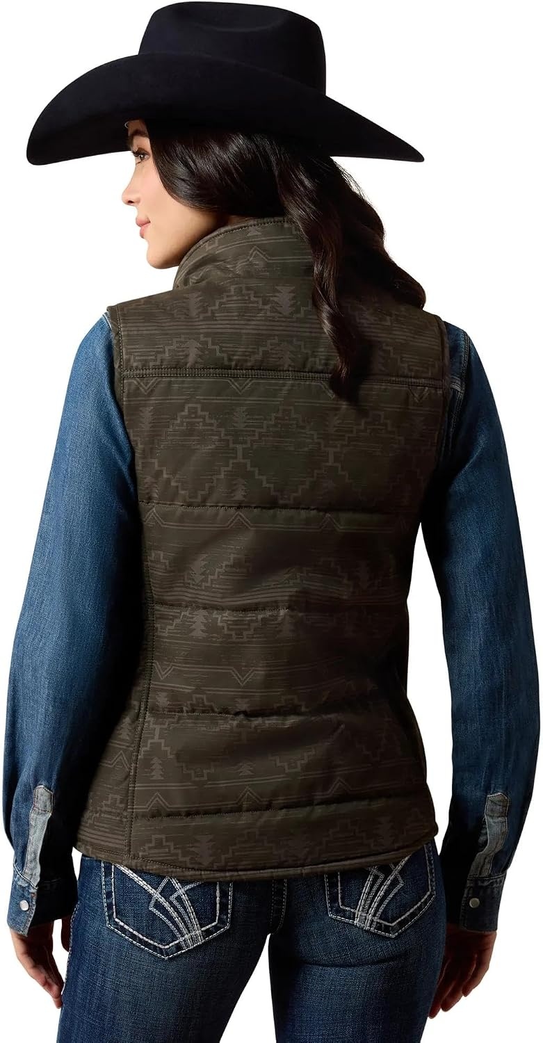 image:imageARIAT Womens Grizzly Quilted VestBeluga Rockwell Print