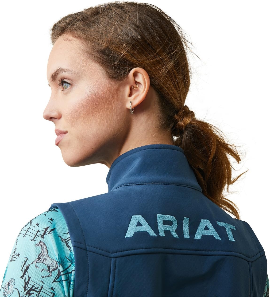 image:imageARIAT Womens New Team Softshell Vest Deep Petroleum Size XLarge