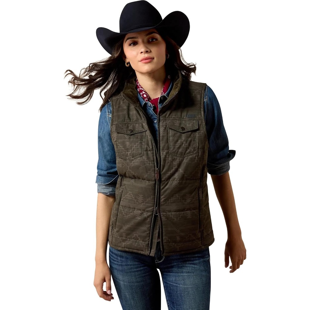 image:imageARIAT Womens Grizzly Quilted VestBeluga Rockwell Print