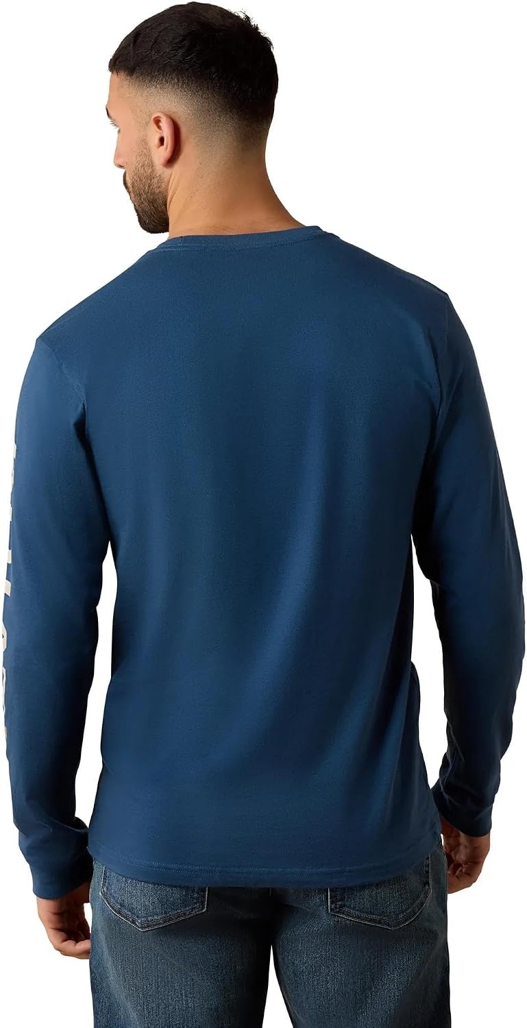 image:imageARIAT Rebar Cotton Strong Standard Logo Pocket Long Sleeve TShirtKey LargoSilver Lining