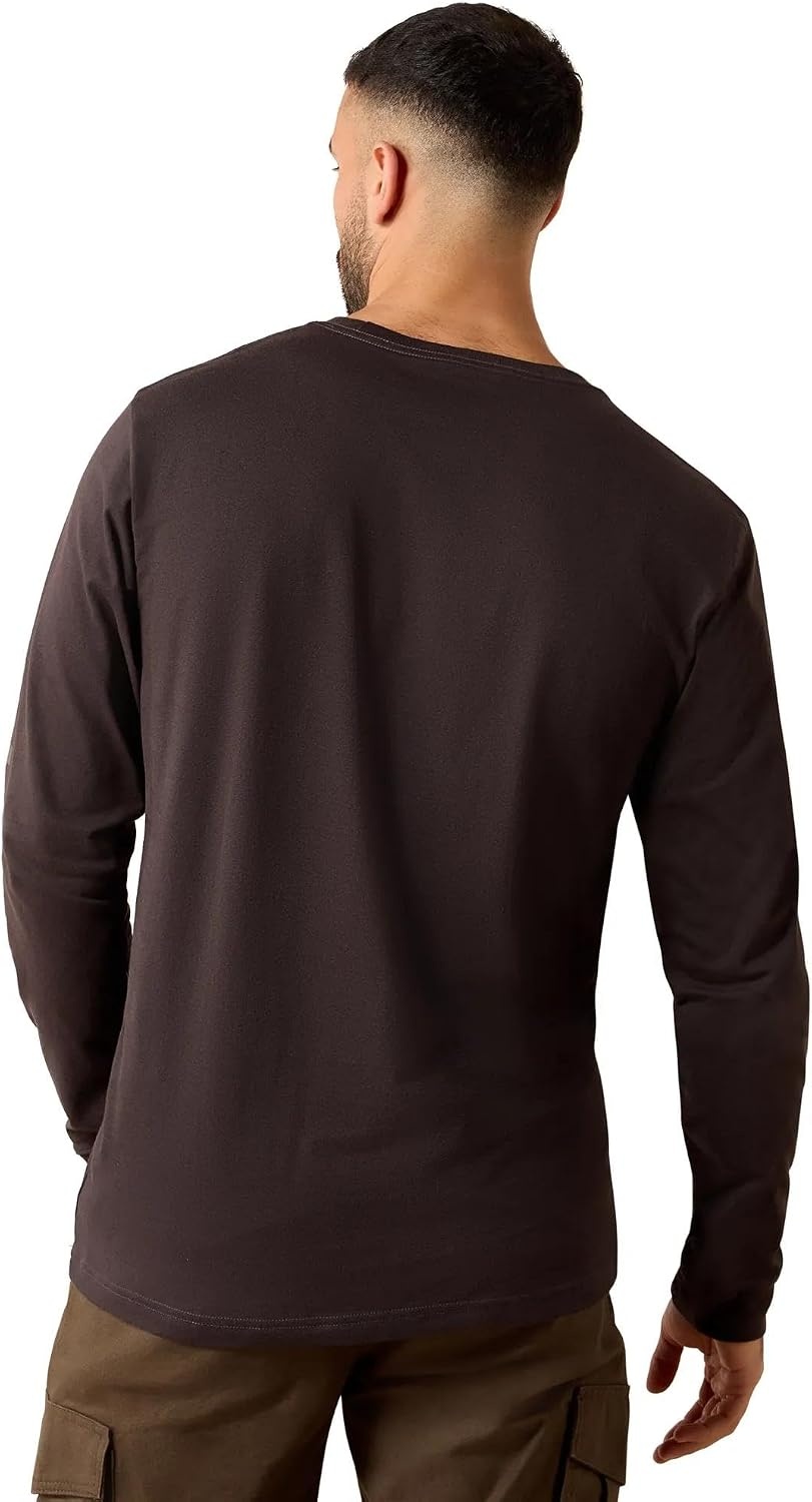 image:imageARIAT Rebar Cotton Strong Standard Logo Pocket Long Sleeve TShirtLicoriceCanteen