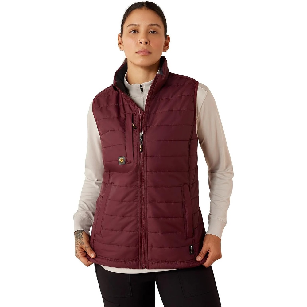 image:imageARIAT Womens Rebar Cordura Ripstop Lightweight Insulated VestWindsor Wine
