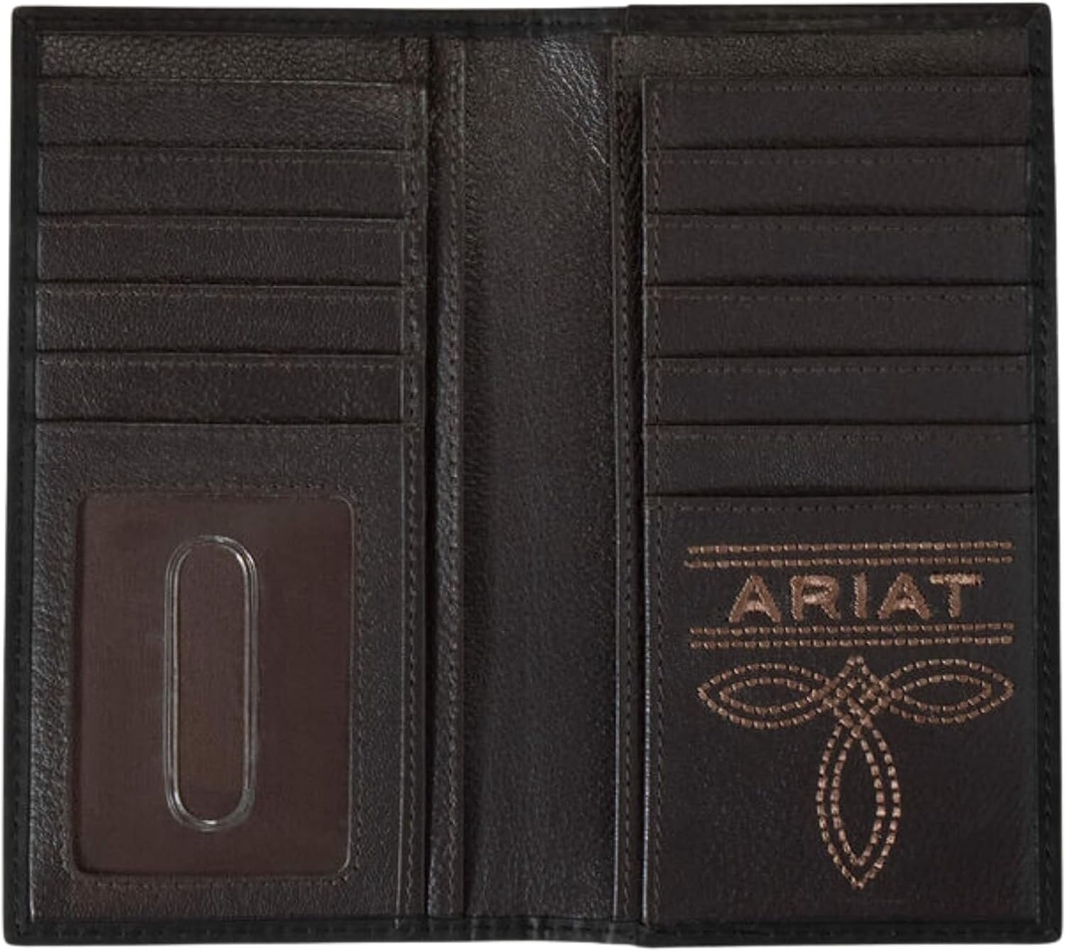 image:imageARIAT Mens Genuine Leather Mexico Flag Embroidery Rodeo Wallet