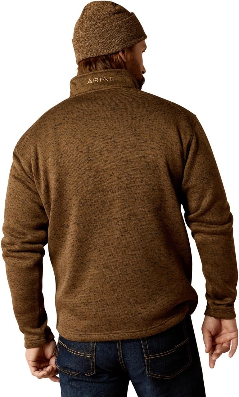 image:imageARIAT Caldwell 14 Zip SweaterDark Brown Heather