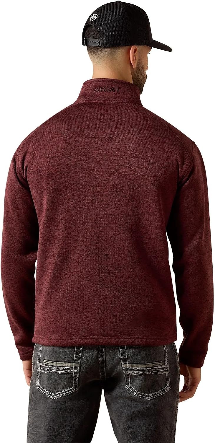 image:imageARIAT Caldwell 14 Zip SweaterRed Mahogany