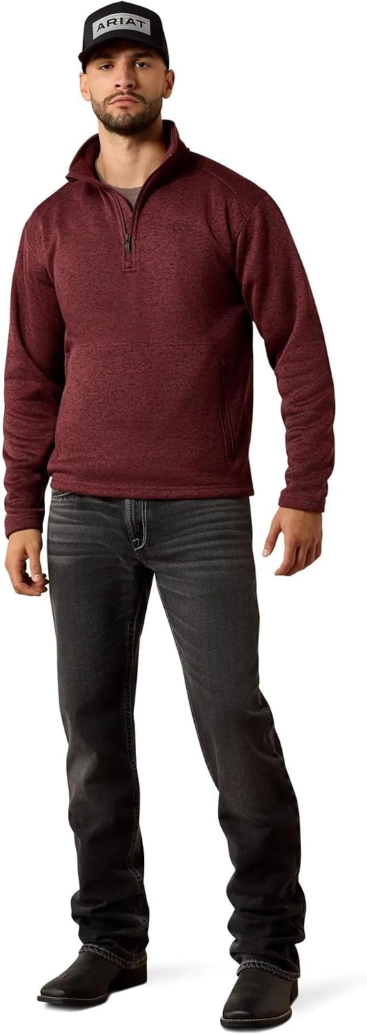 image:imageARIAT Caldwell 14 Zip SweaterRed Mahogany