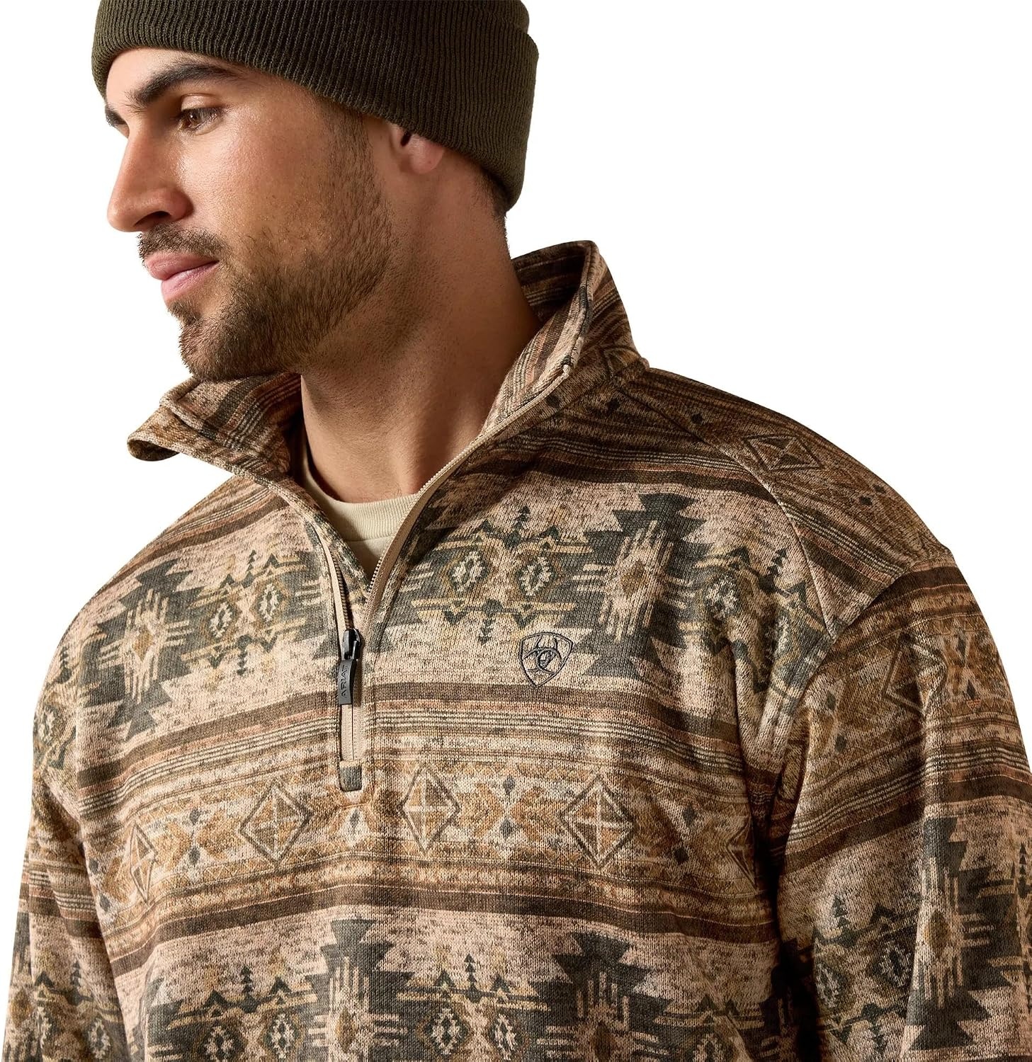 image:imageARIAT Caldwell 14 Zip SweaterSavannah Tan Southwest