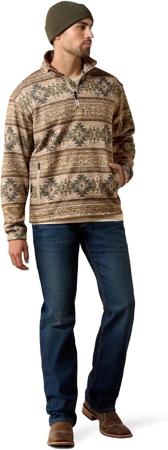 image:imageARIAT Caldwell 14 Zip SweaterSavannah Tan Southwest