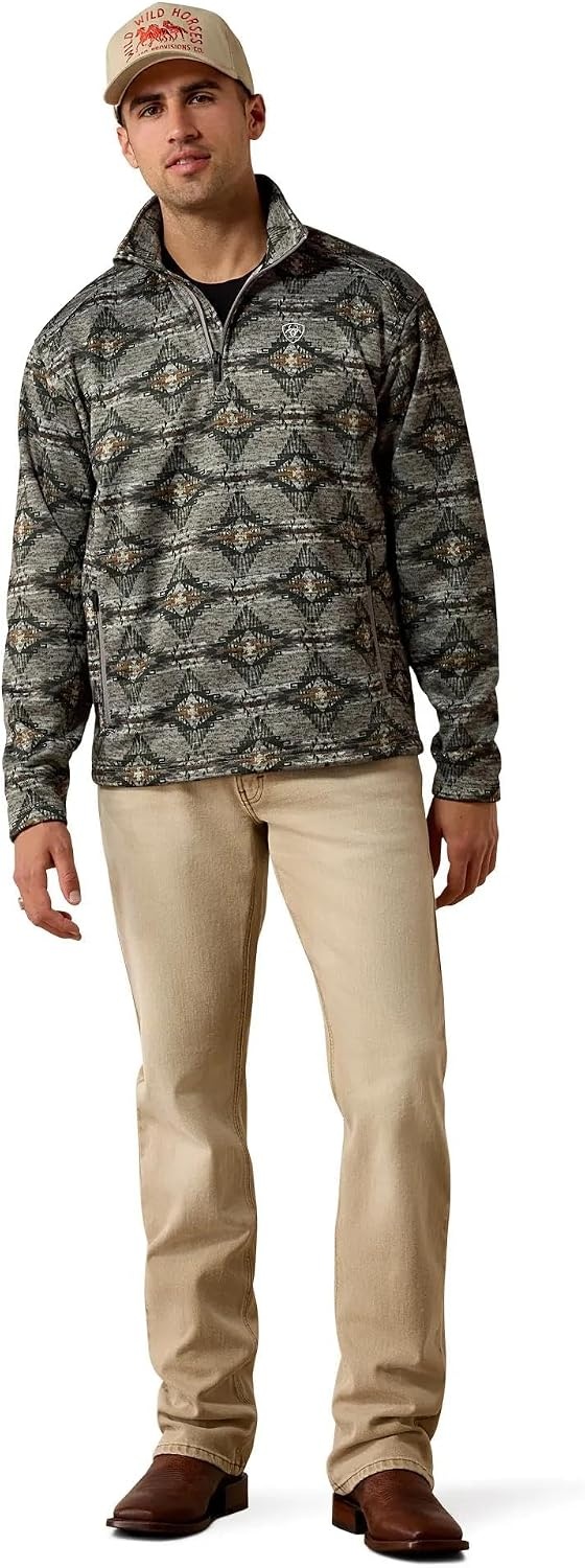 image:imageARIAT Caldwell 14 Zip SweaterStorm Front Southwest