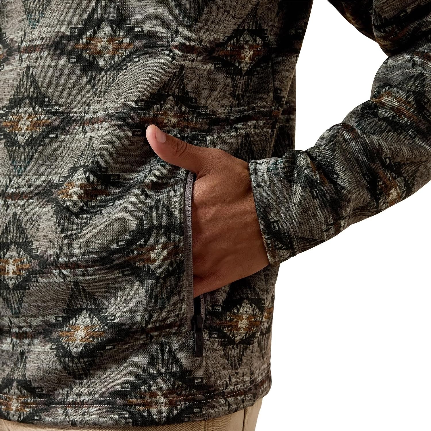 image:imageARIAT Caldwell 14 Zip SweaterStorm Front Southwest