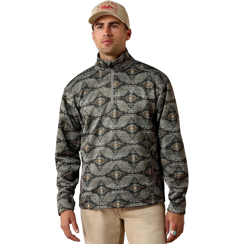 image:imageARIAT Caldwell 14 Zip SweaterStorm Front Southwest