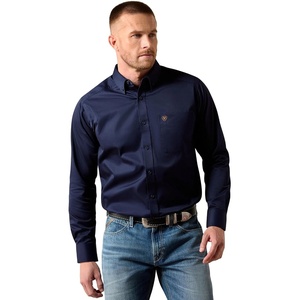 Ariat Men’s Solid Twill Classic Fit Shirt(Navy)